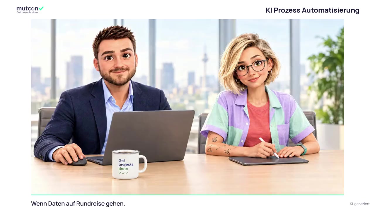 Szene aus dem mutcon-Servicefilm KI Prozess Automatisierung